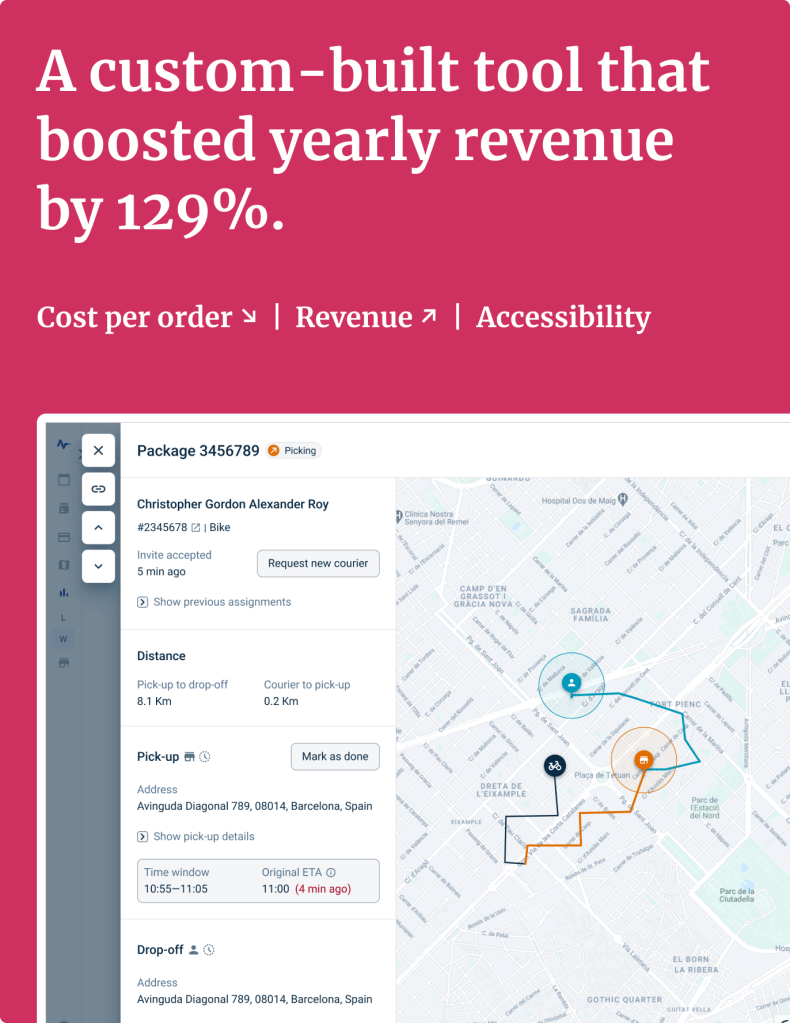 Link to use case: A custom-built tool that boosted yearly revenue by 129%.

Decrease of Cost per Order. 
Increase of Revenue.
Accessibility.